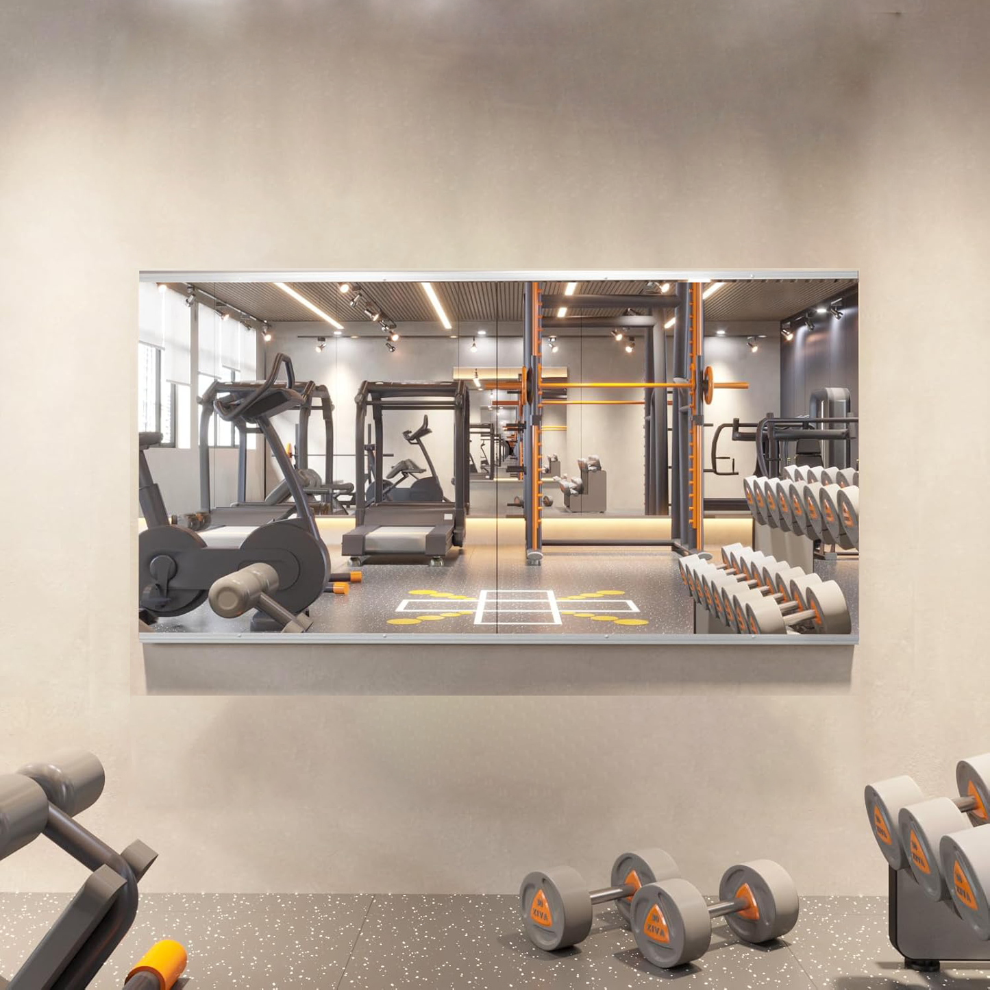 Fitcleer 2-Pack 24×24 Inch Seamless Wall Glassless Mirrors