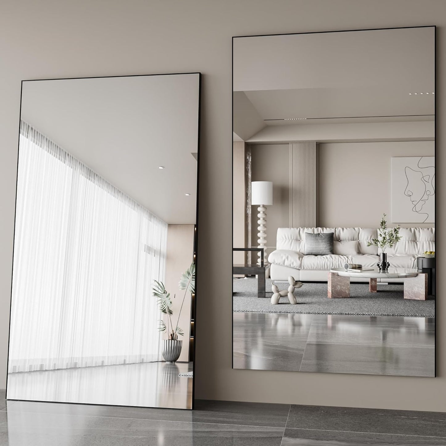 Fitcleer 71 x 39 inch glassless floor mirror