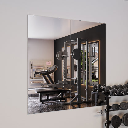 Fitcleer 2-Pack 53×26 Inch Seamless Wall Glassless Mirror