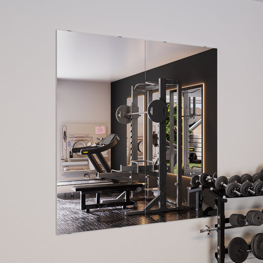 Fitcleer 2-Pack 53×26 Inch Seamless Wall Glassless Mirror